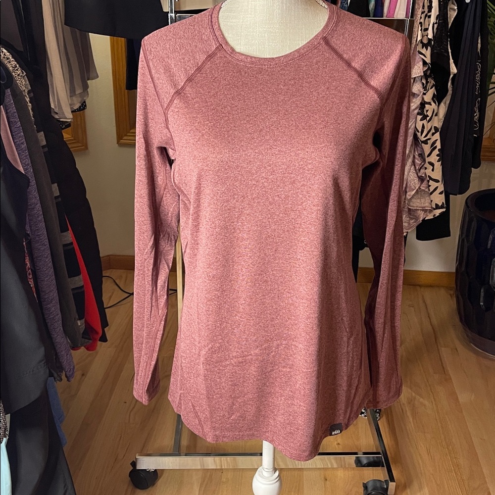 Women's Long Sleeve Heathered Rose Active Top